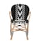 Baxton Studio Wallis Modern French Two-Tone Black and White Weaving and Natural Rattan Indoor Dining Chair 226-13114-ZORO - alternate 7